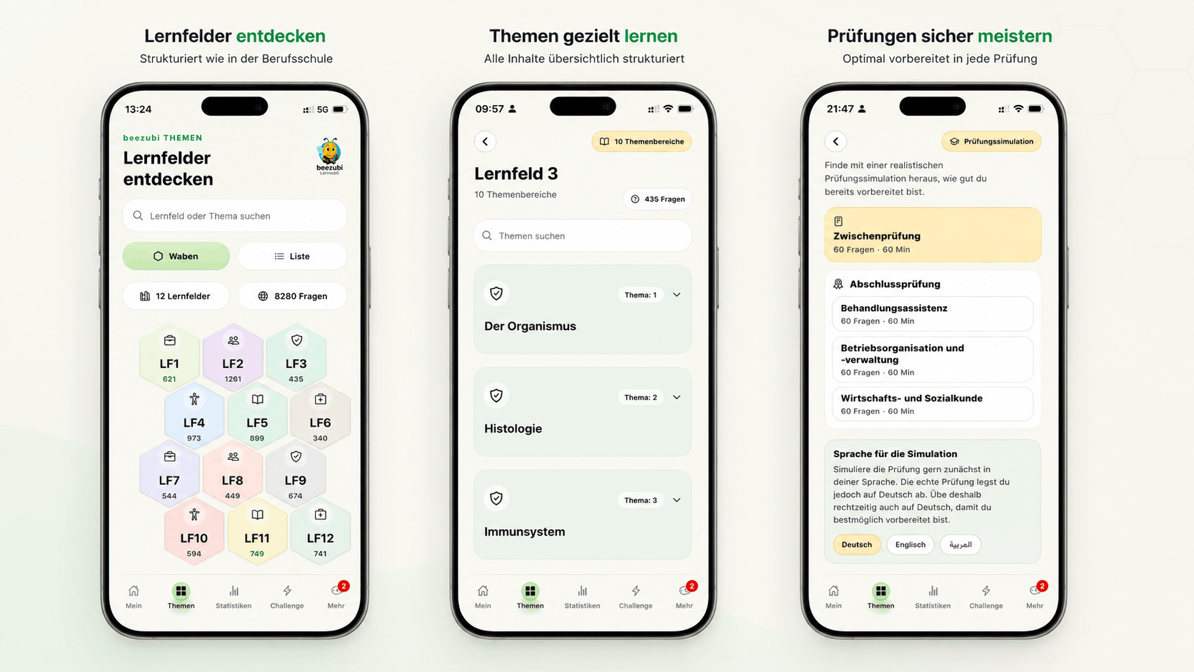 beezubi Lern-App auf Smartphone und Tablet